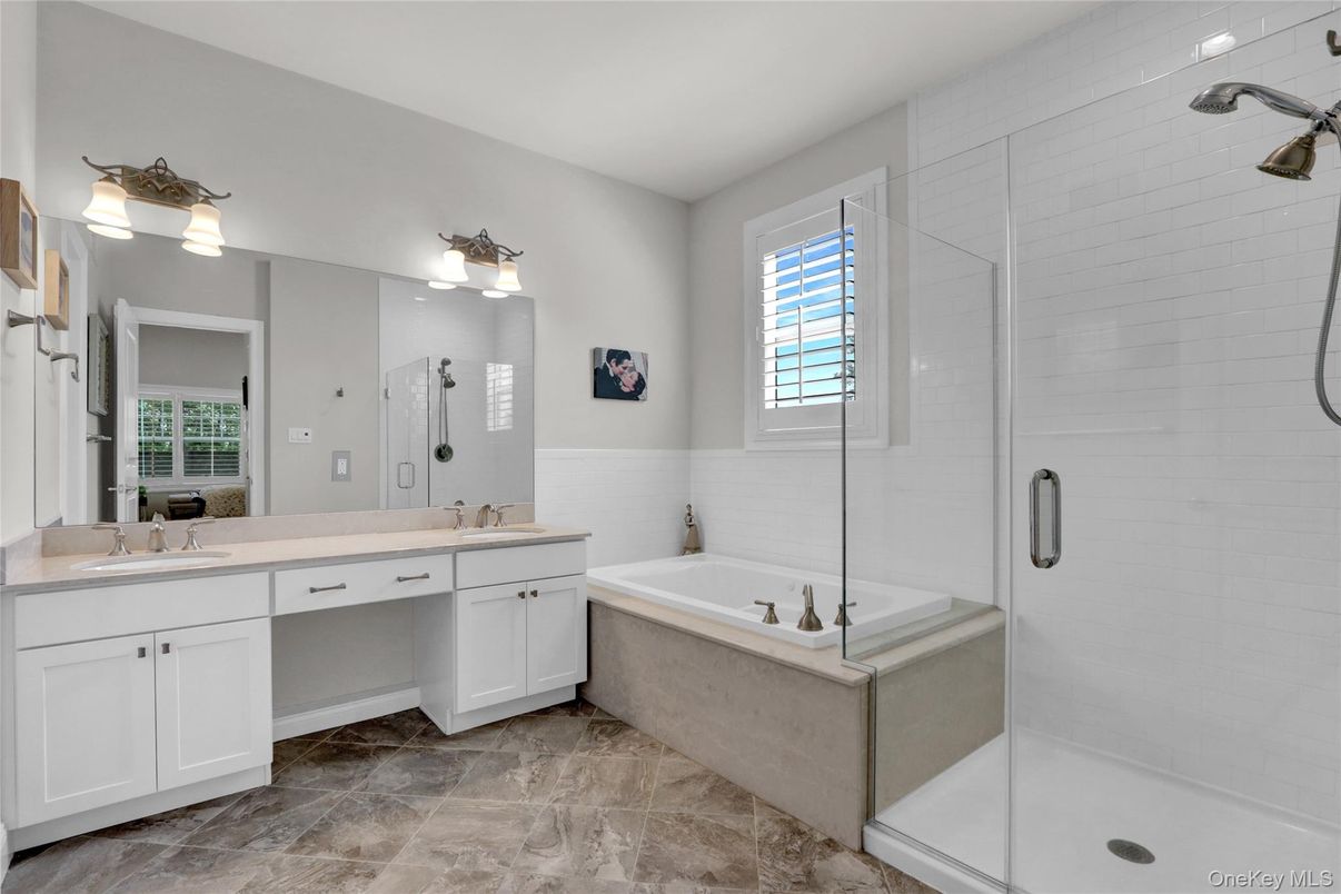 Bathroom, Dual Sink Vanities, Glass Shower, Interior