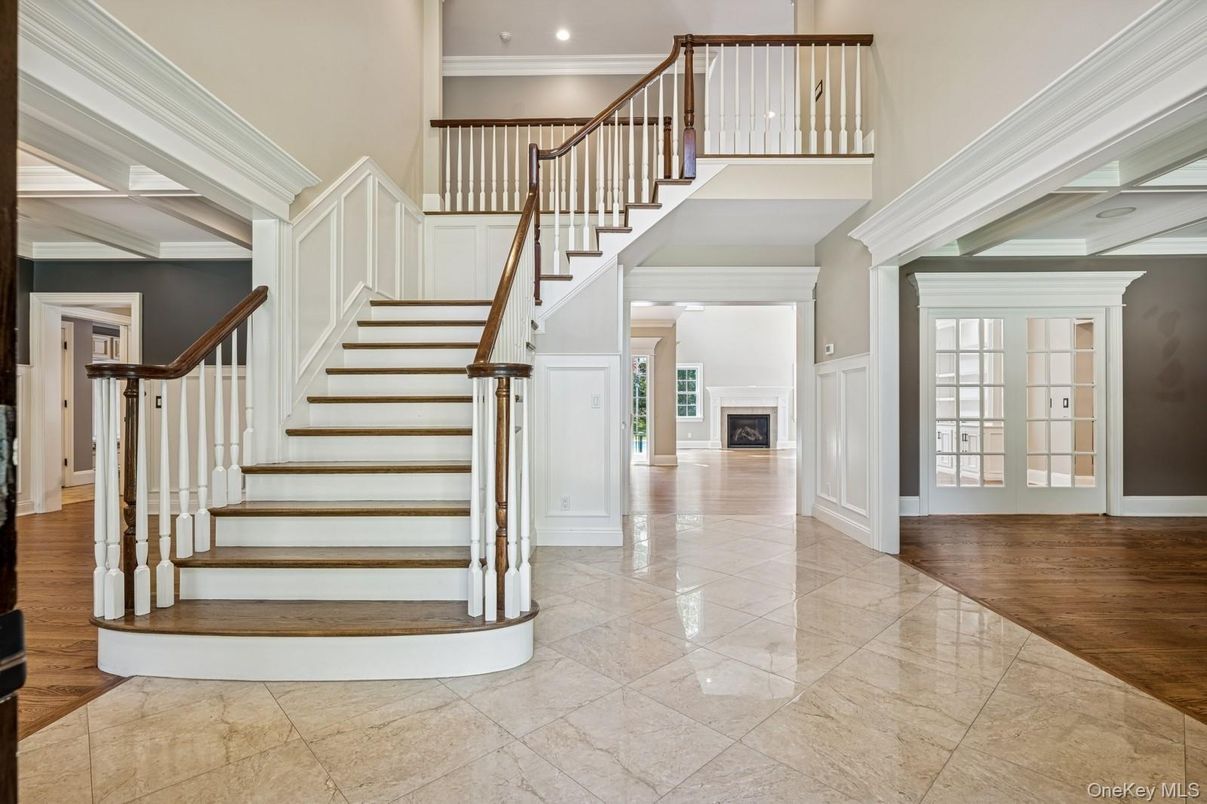 Fireplace, Interior, Recessed Lighting, Wood Texture Flooring