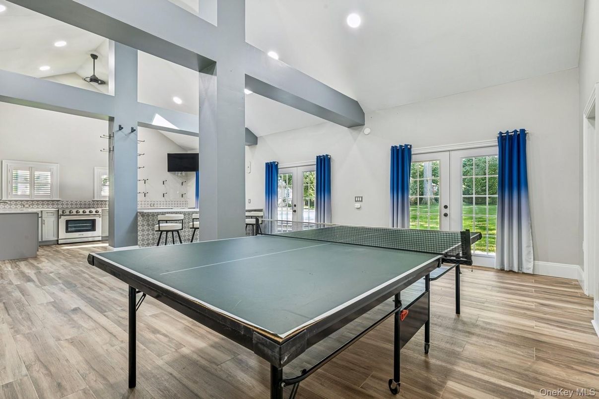 Game Room, Interior, Recessed Lighting, Wood Texture Flooring