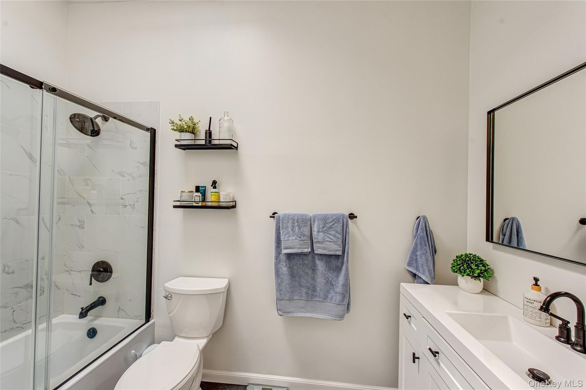 Bathroom, Glass Shower, Interior, Marble Walls