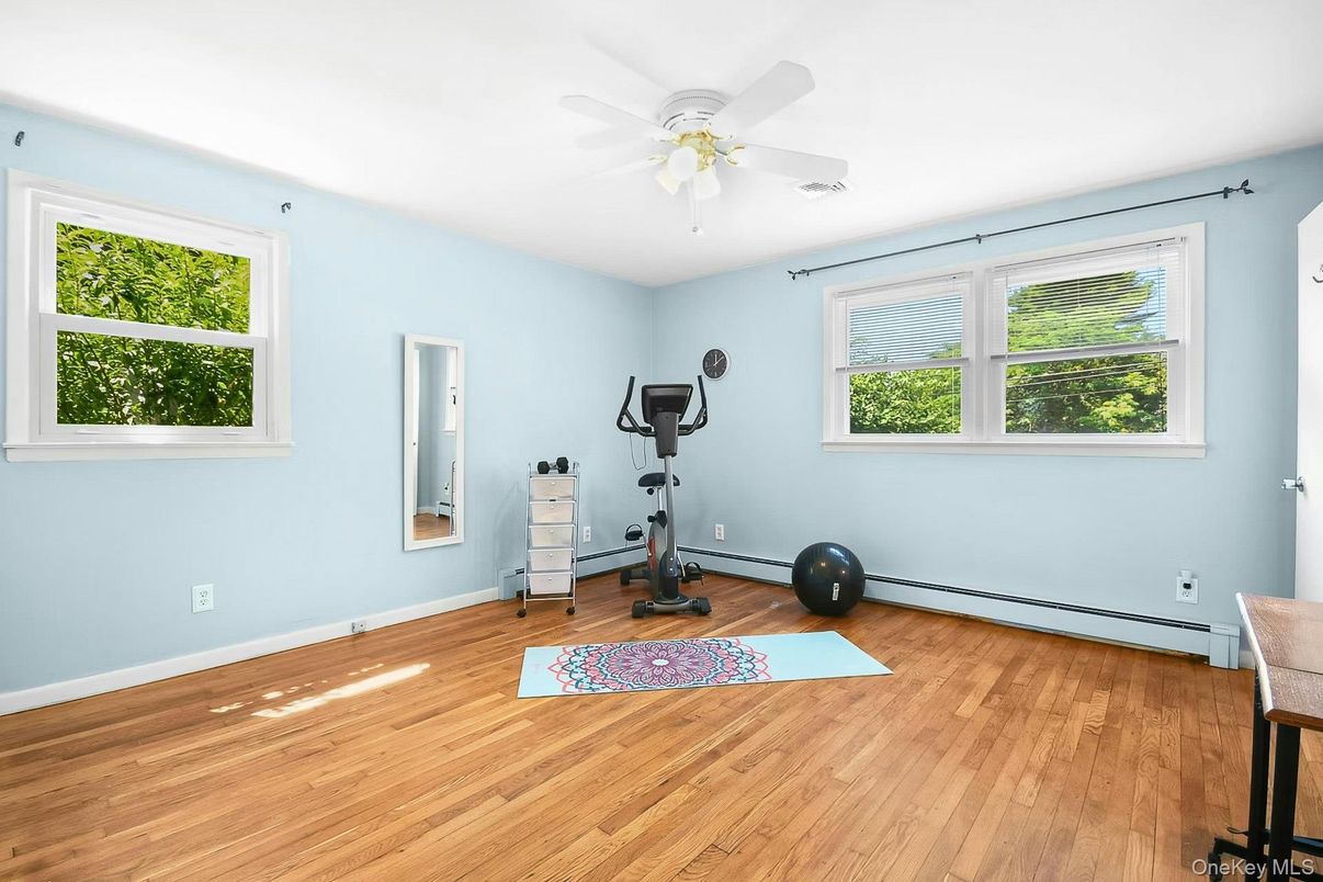 Fitness Equipment, Interior, Wood Texture Flooring