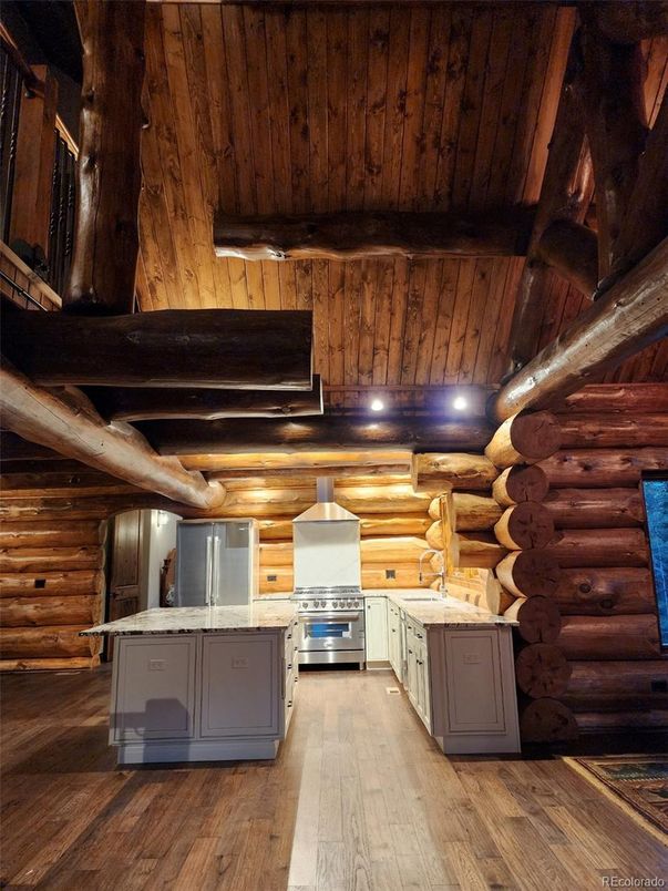 Interior, Kitchen, Wooden Beams, Wooden Ceilings, Wood Texture Flooring, Wooden Walls