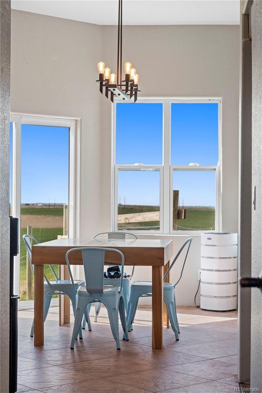 Chandelier, Home Office, Interior, Wood Texture Flooring