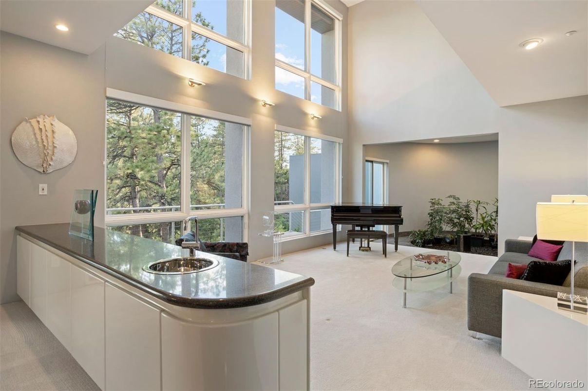 Interior, Living room, Piano, Recessed Lighting