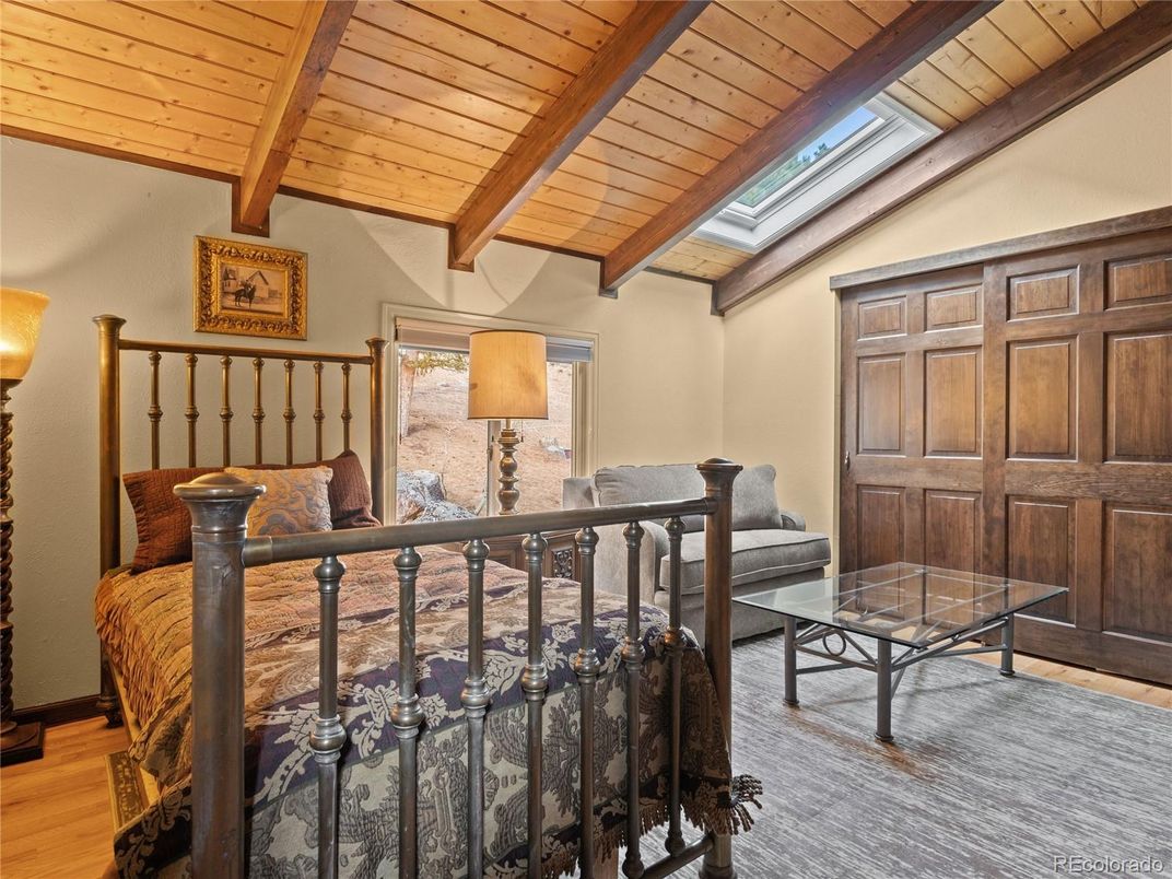 Bedroom, Interior, Wooden Beams, Wooden Ceilings, Wood Texture Flooring