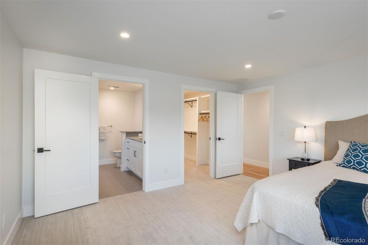 Bathroom, Bedroom, Interior, Recessed Lighting, Wood Texture Flooring