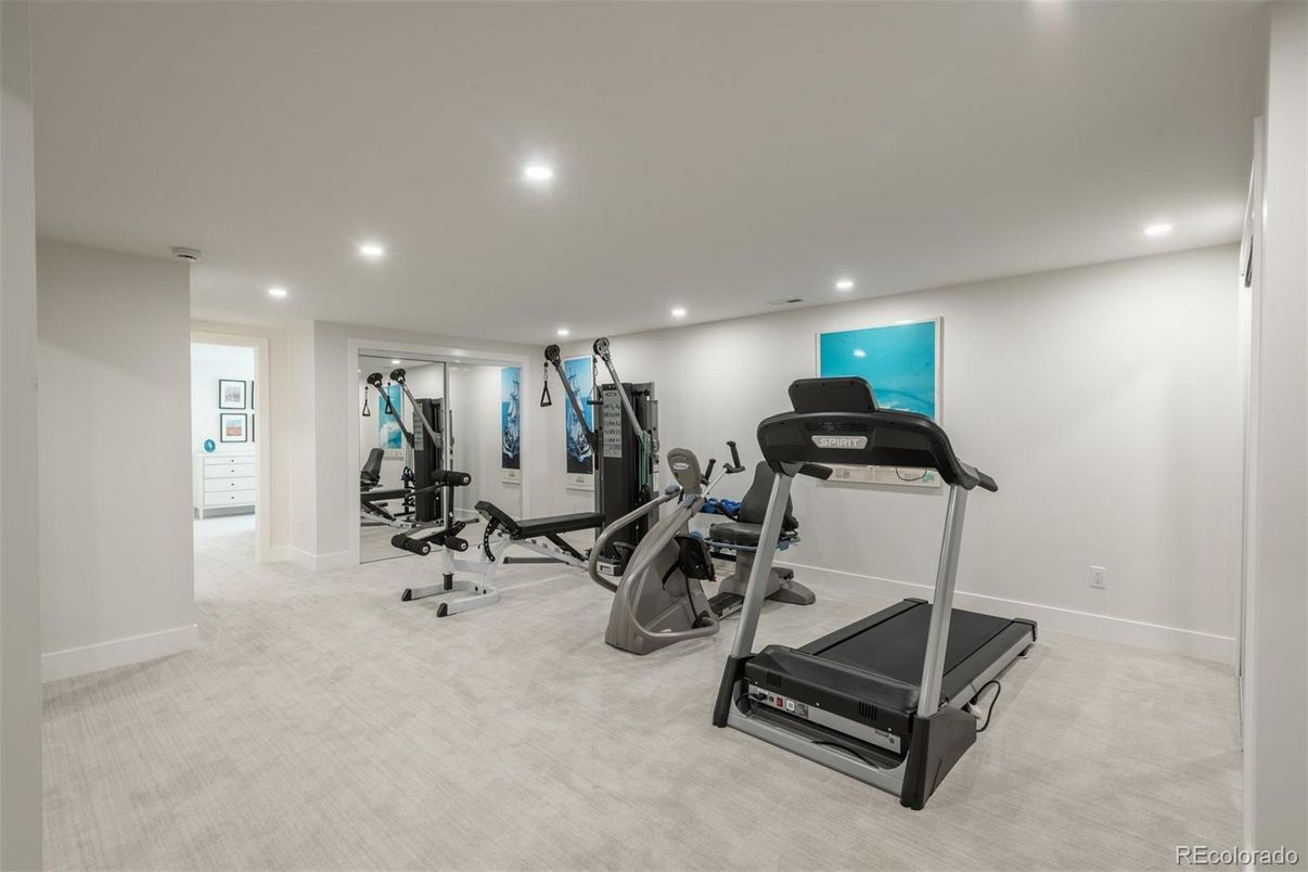 Fitness Equipment, Interior, Recessed Lighting