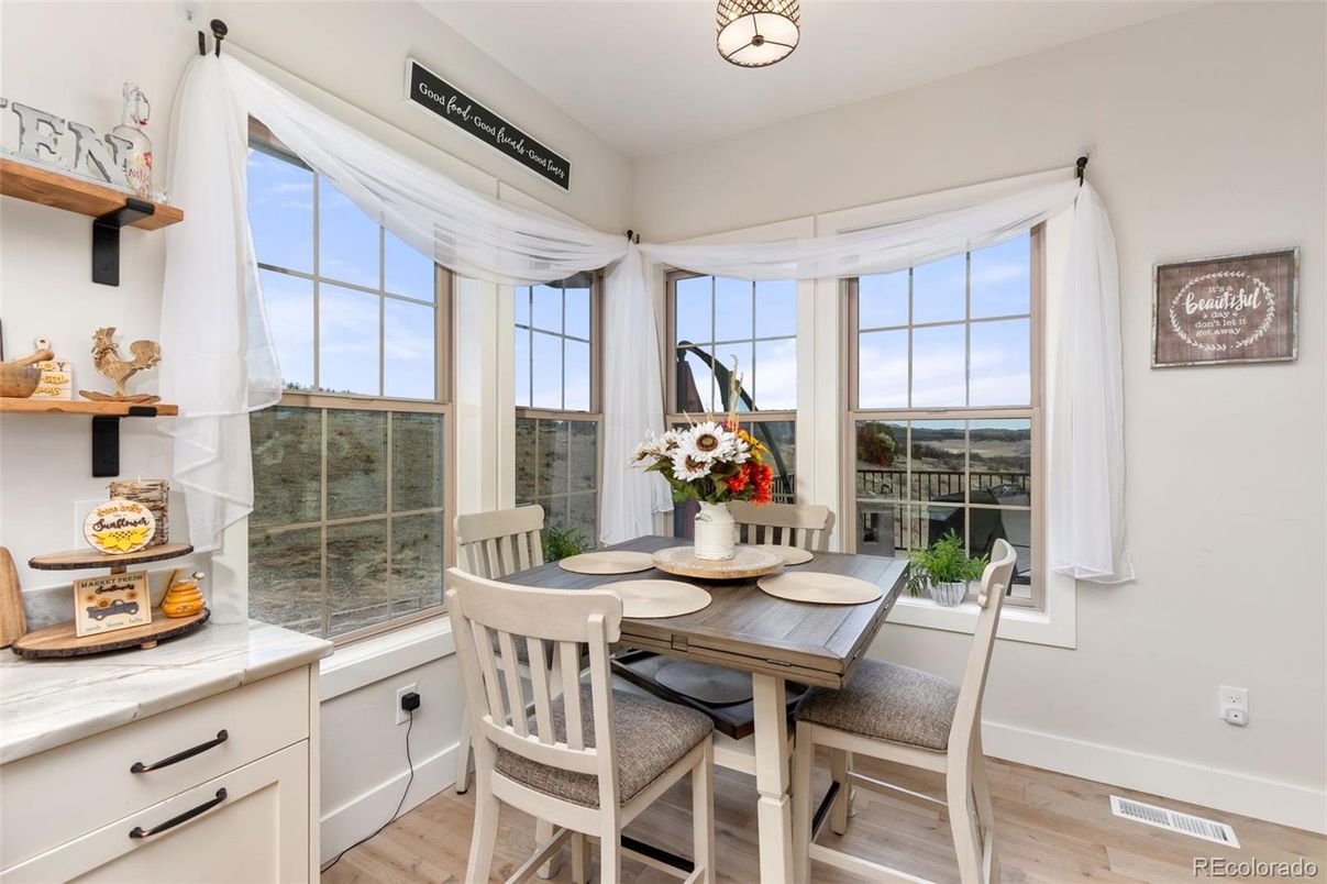 Dining room, Interior, Wood Texture Flooring