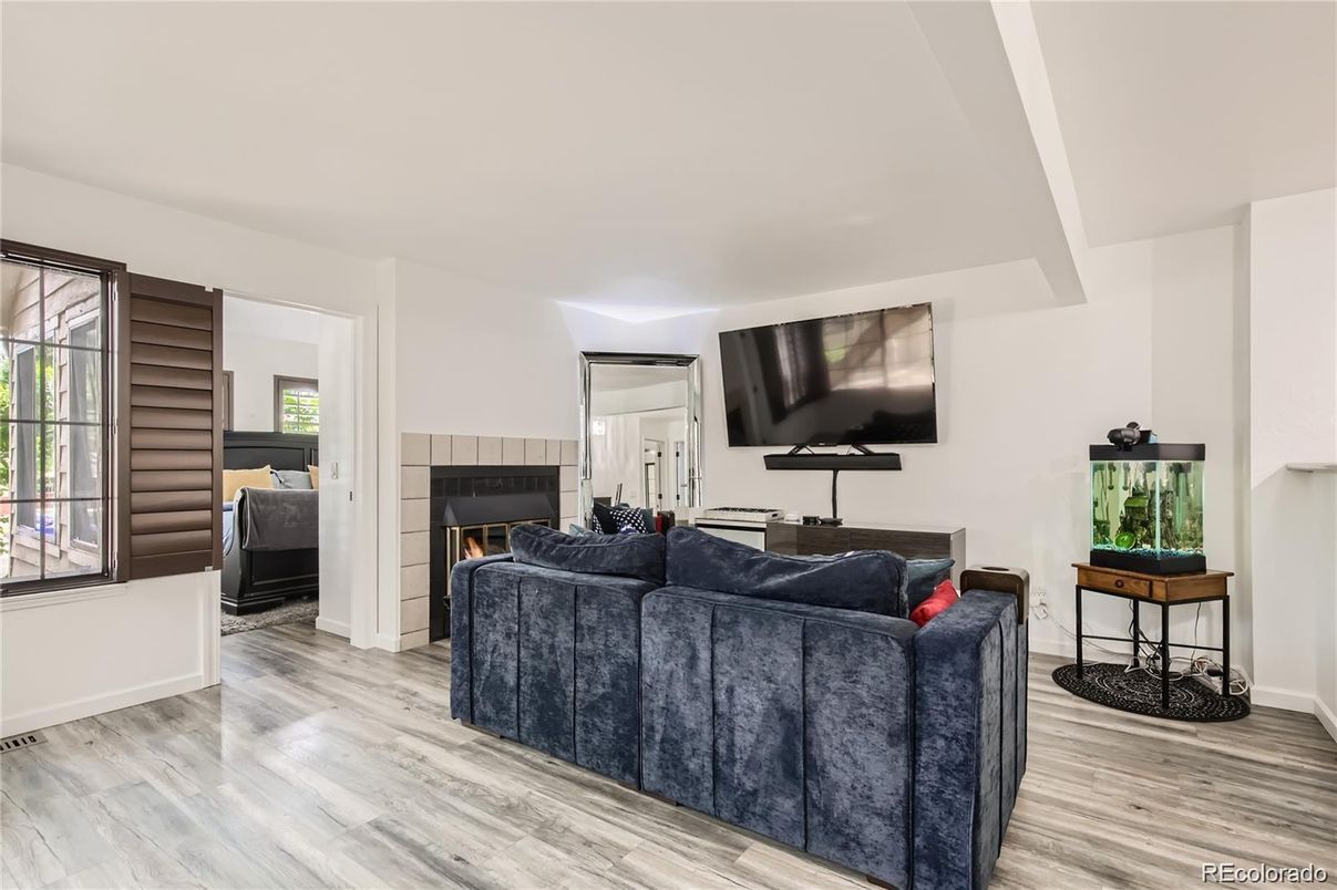Fireplace, Interior, Living room, Wood Texture Flooring