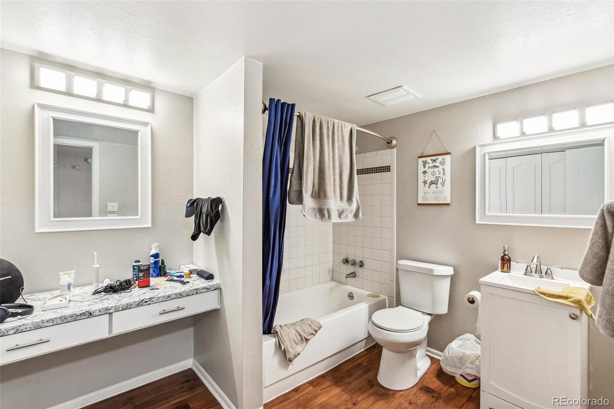 Bathroom, Interior, Wood Texture Flooring