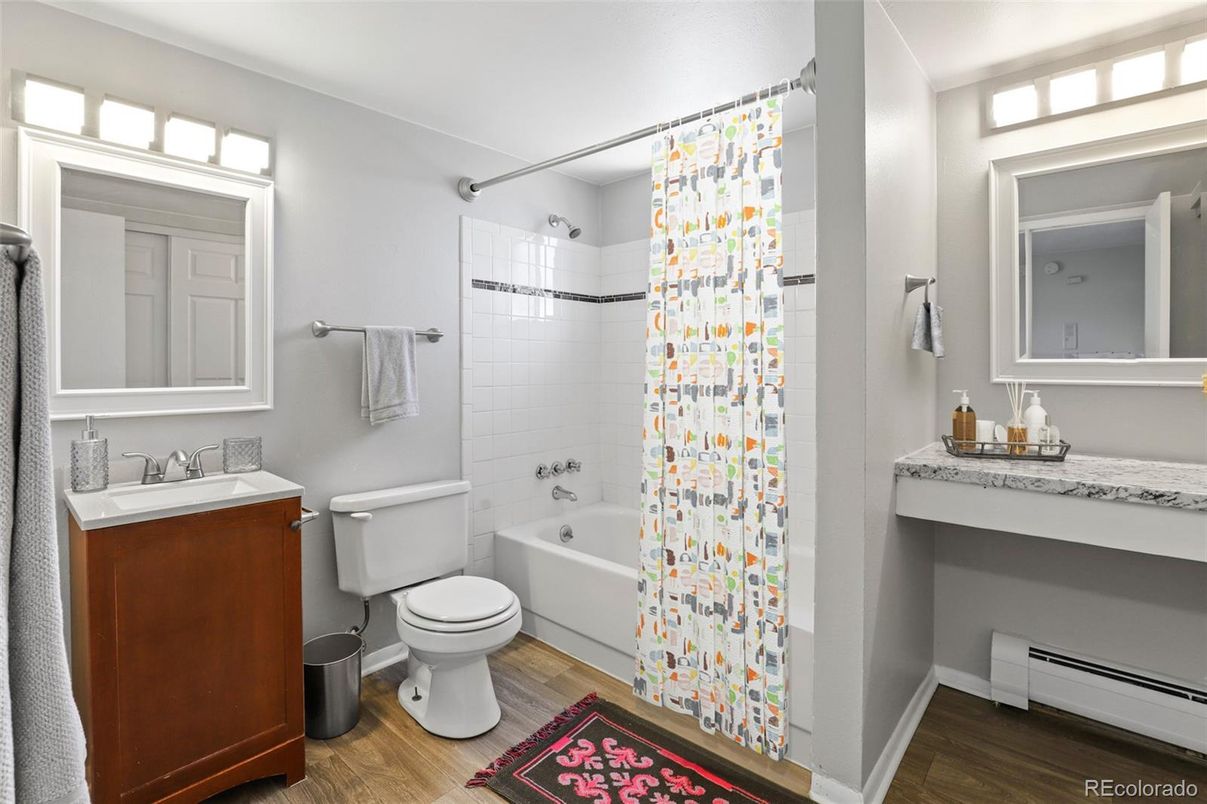 Bathroom, Interior, Wood Texture Flooring