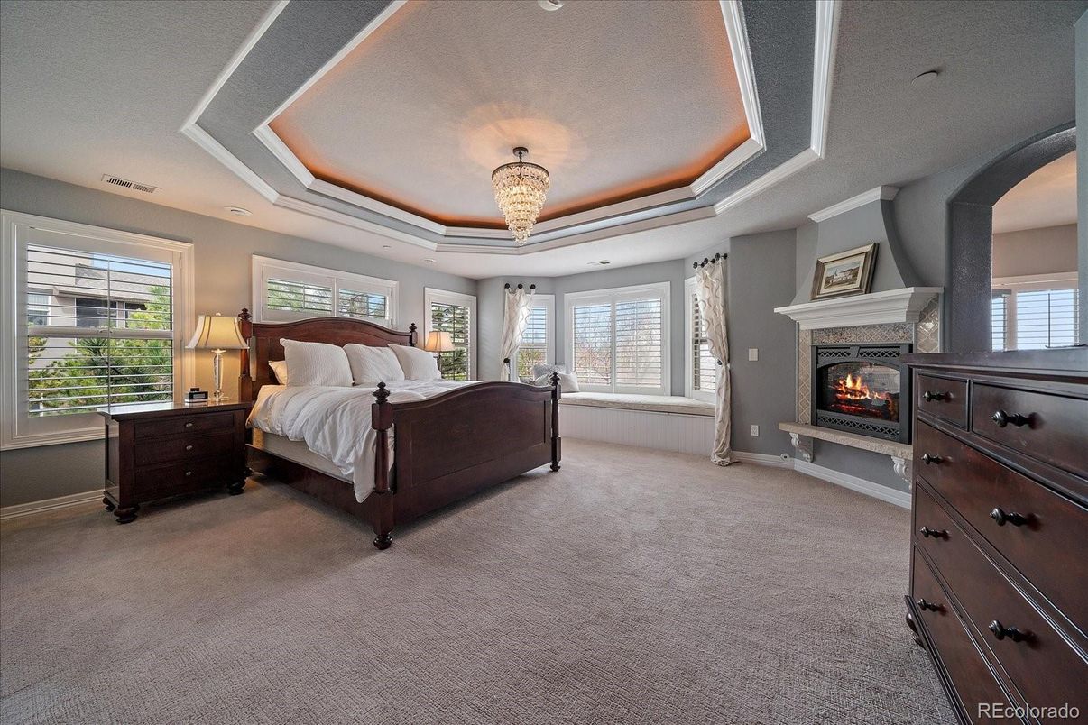 Bedroom, Fireplace, Interior, Recessed Lighting
