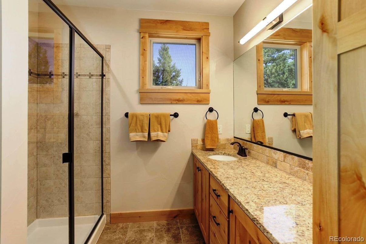 Bathroom, Dual Sink Vanities, Glass Shower, Interior