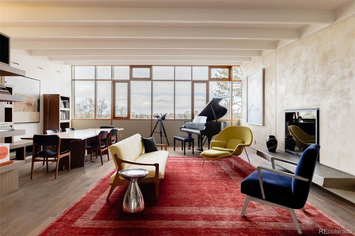Dining room, Interior, Piano, Wood Texture Flooring