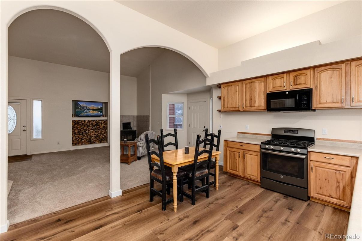 Dining room, Interior, Kitchen, Wood Texture Flooring