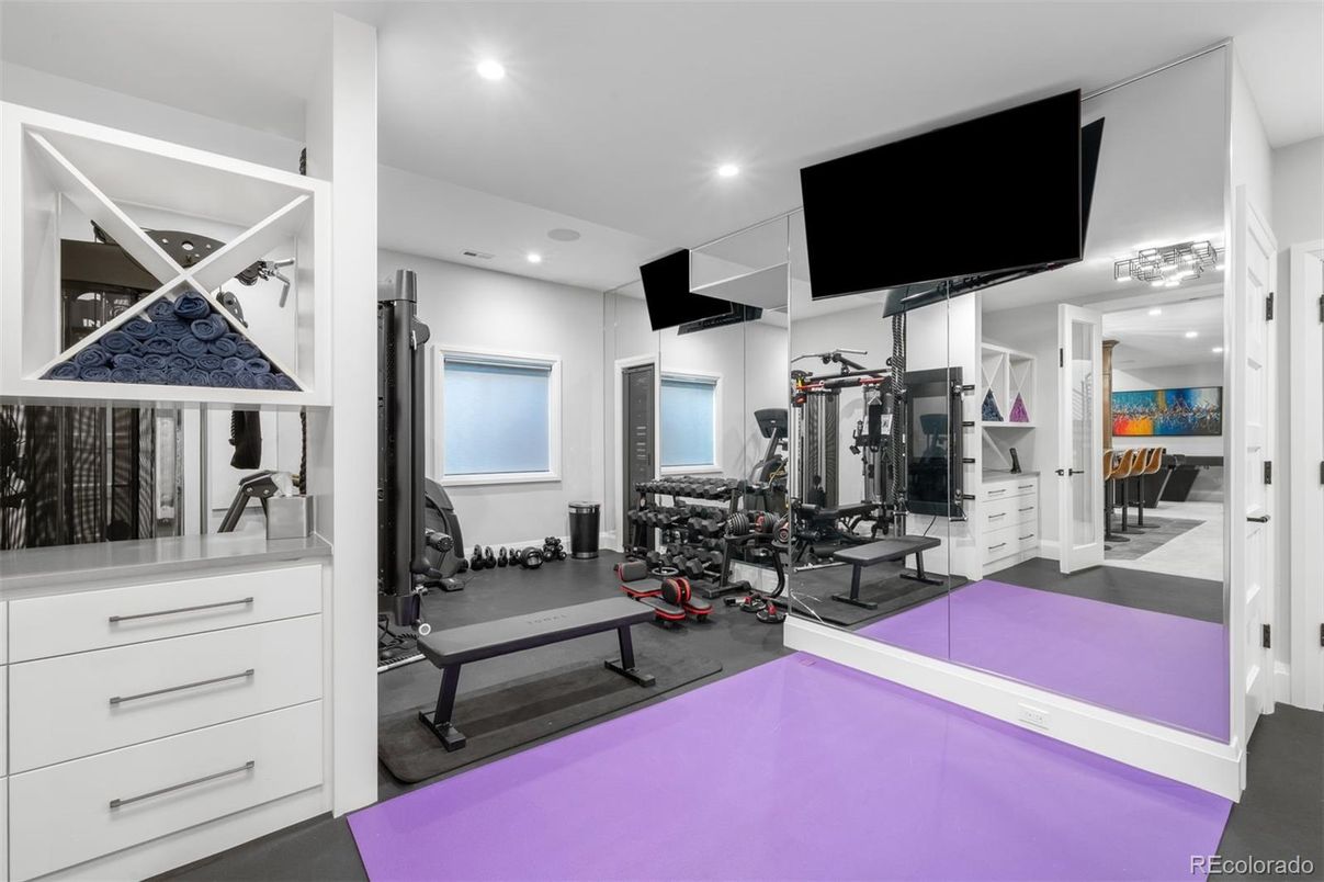 Fitness Equipment, Interior, Recessed Lighting