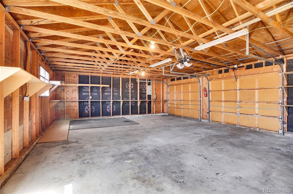 Garage, Interior, Wooden Beams, Wooden Ceilings, Wooden Walls