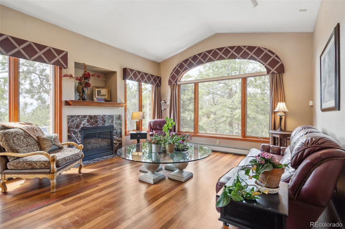 Fireplace, Interior, Wood Texture Flooring