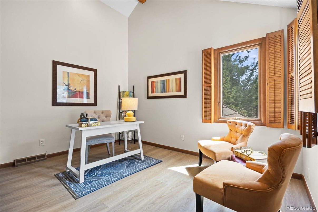Home Office, Interior, Wood Texture Flooring