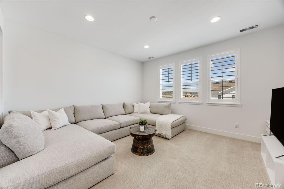 Interior, Living room, Recessed Lighting