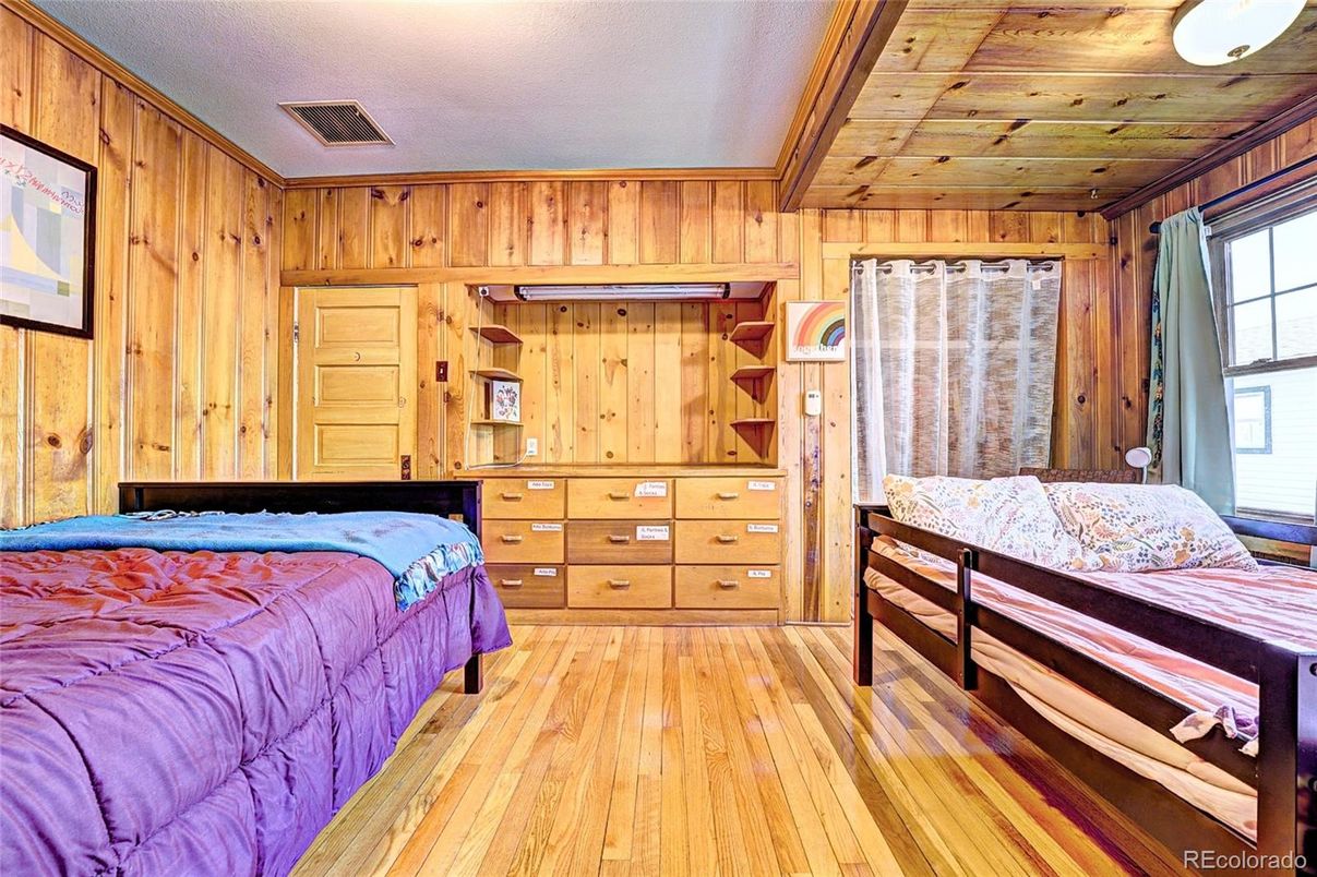 Bedroom, Interior, Wooden Ceilings, Wood Texture Flooring, Wooden Walls