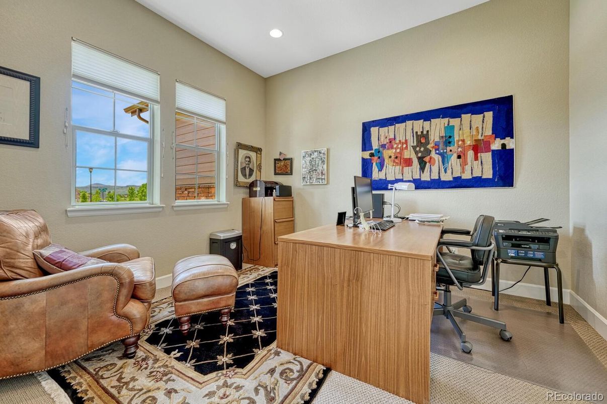 Home Office, Interior, Recessed Lighting