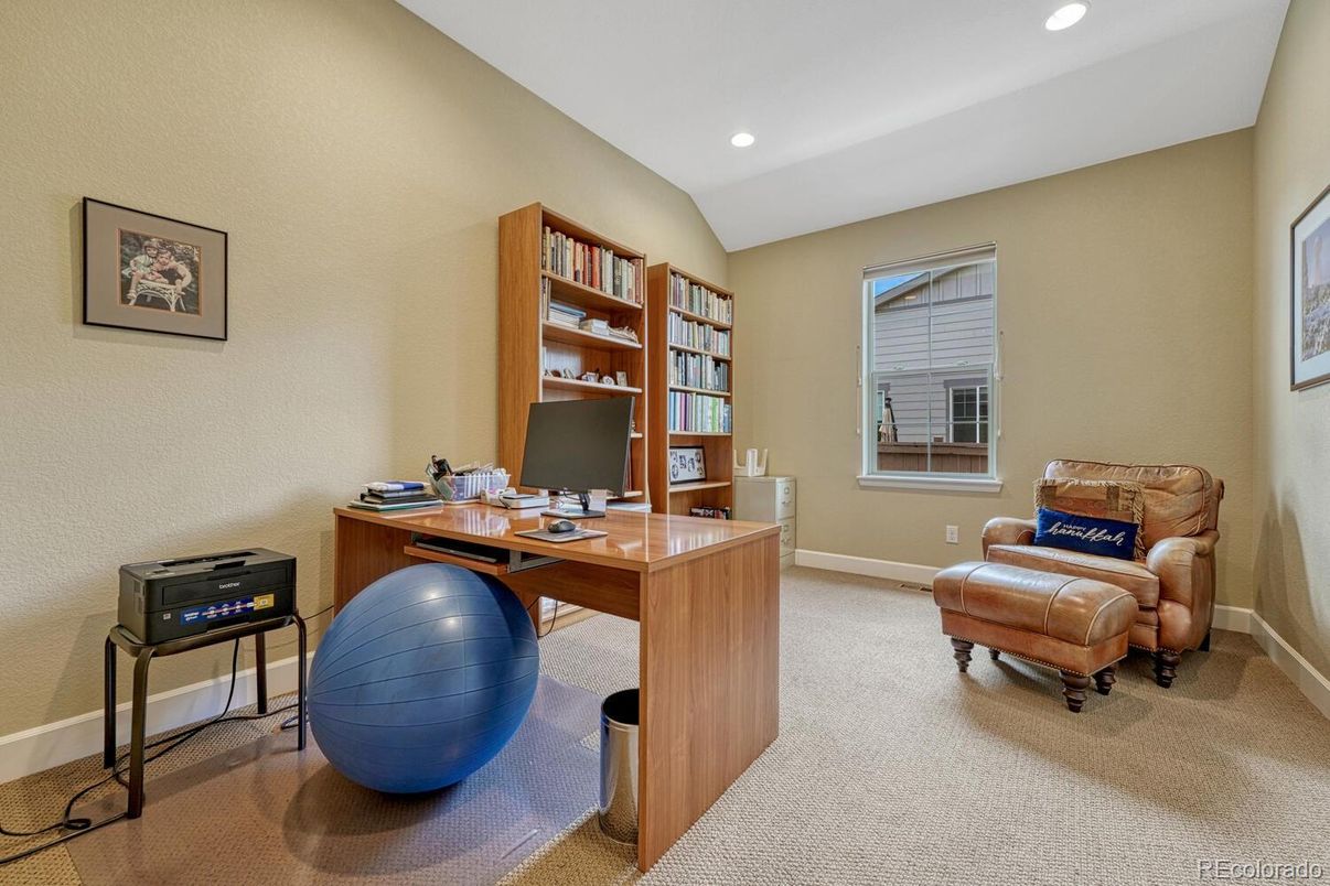 Home Office, Interior, Recessed Lighting