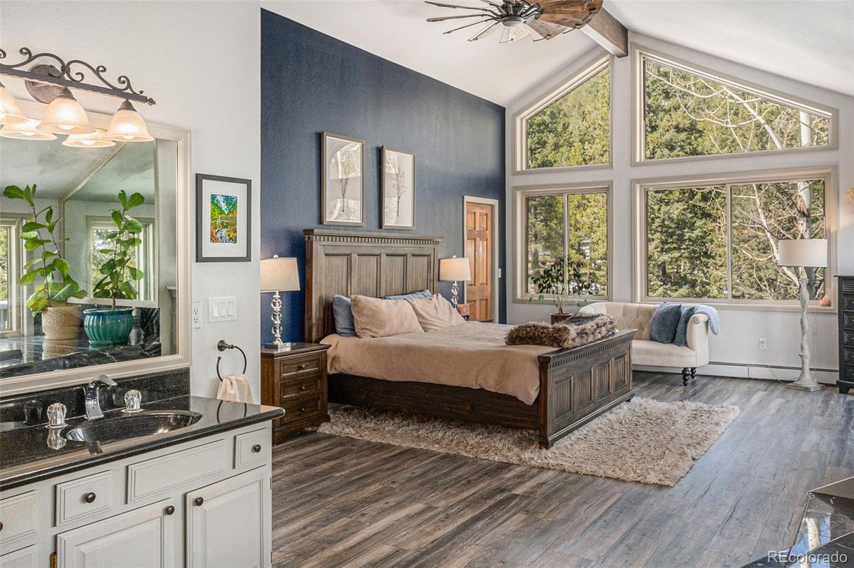 Bedroom, Interior, Wood Texture Flooring