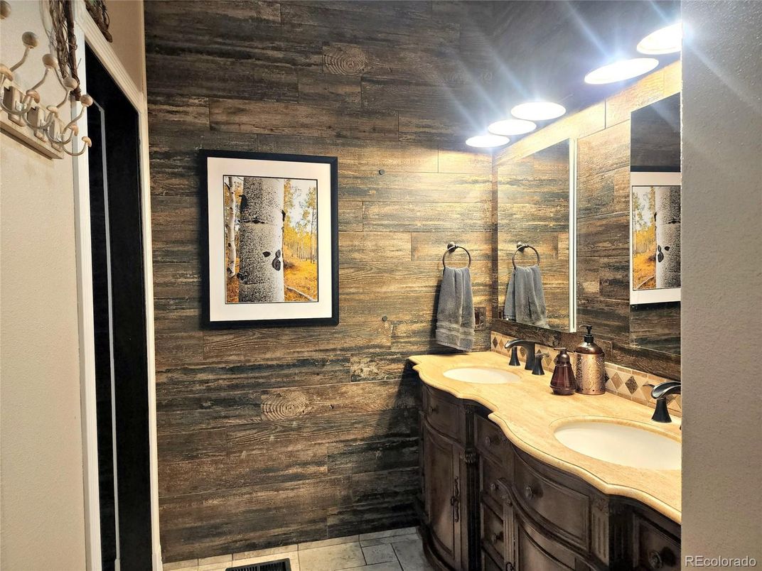 Bathroom, Dual Sink Vanities, Interior, Wooden Walls