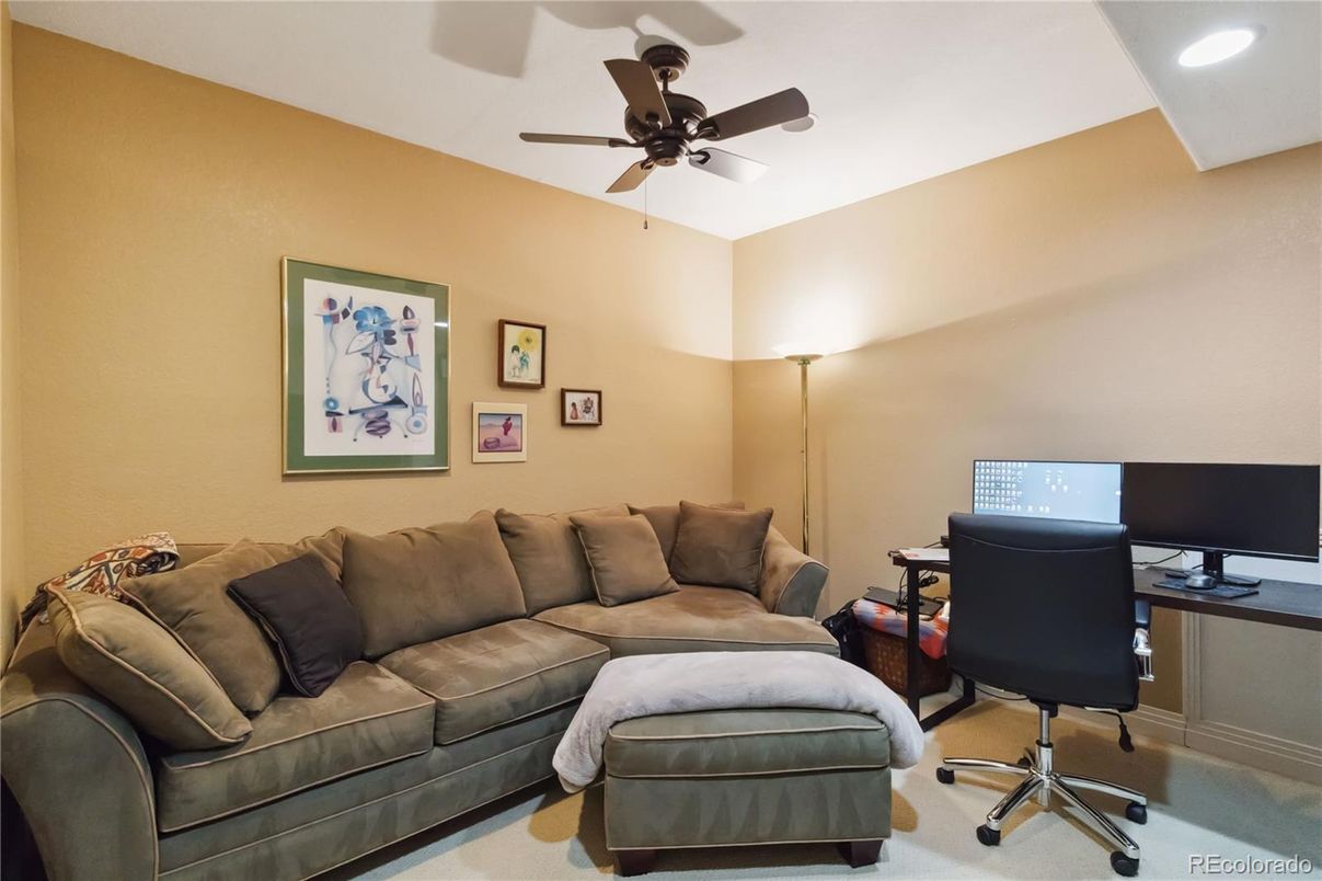 Home Office, Interior, Living room, Recessed Lighting