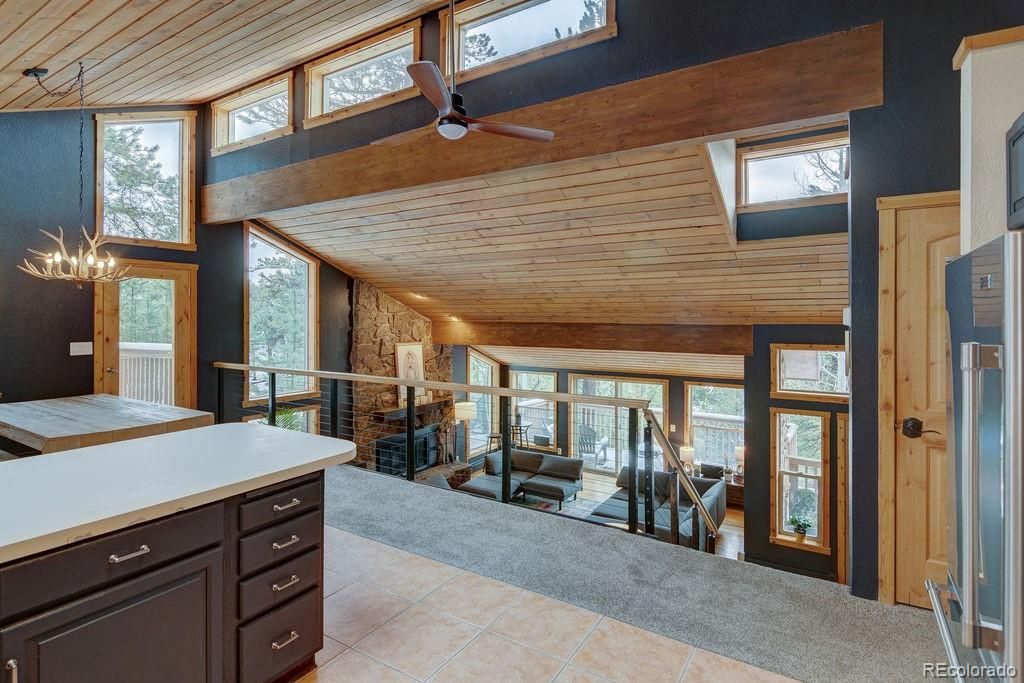 Fireplace, Interior, Wooden Ceilings