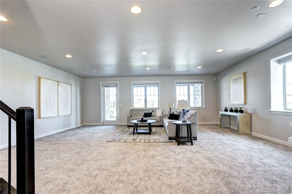 Interior, Living room, Recessed Lighting
