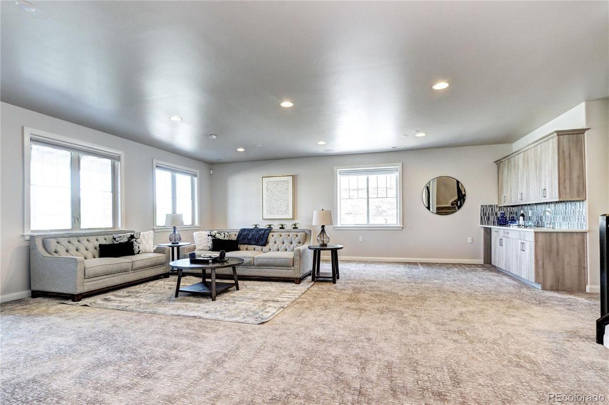 Interior, Living room, Recessed Lighting