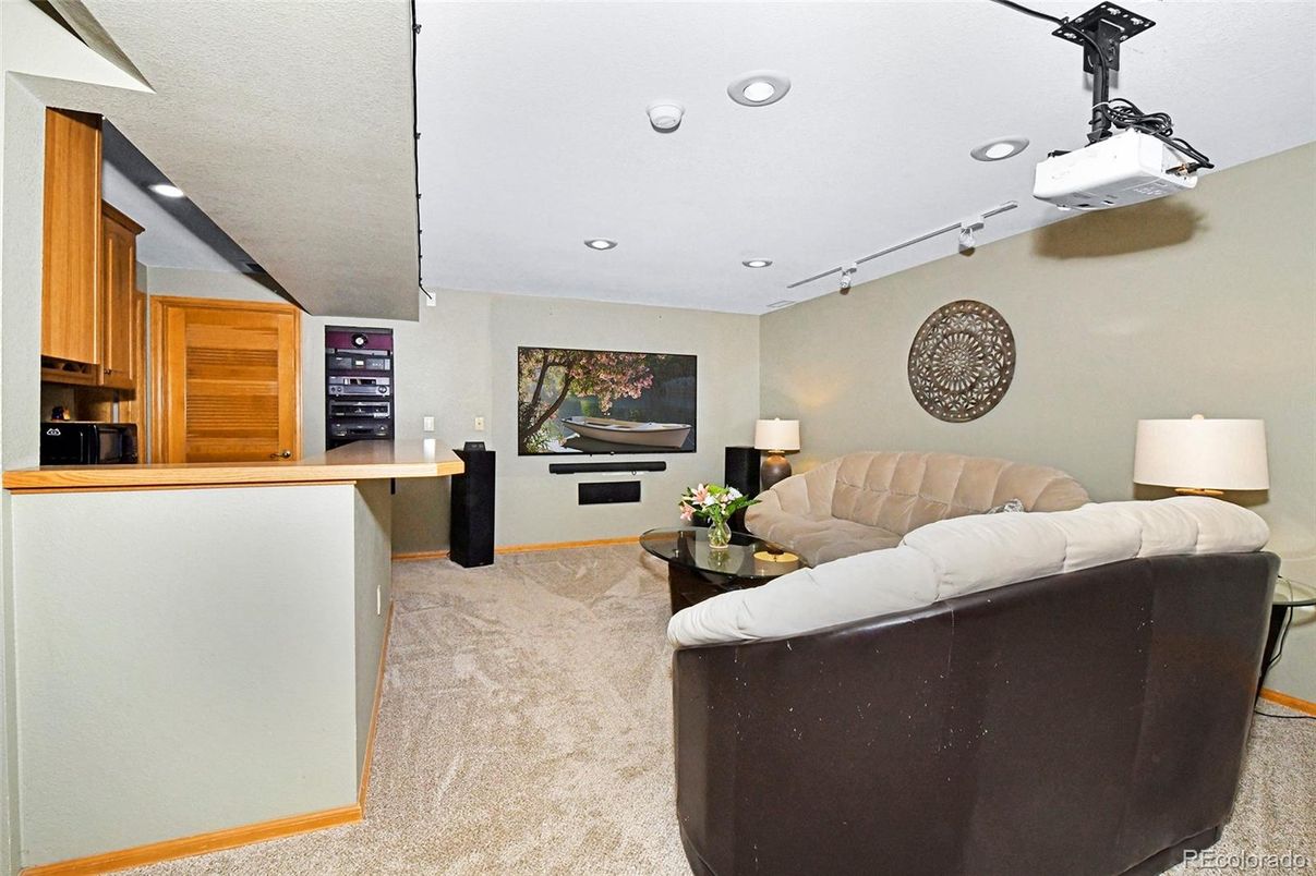 Interior, Living room, Recessed Lighting
