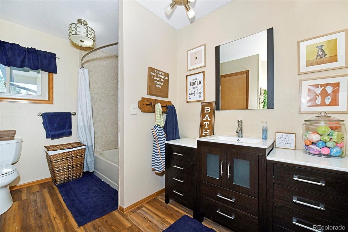 Bathroom, Interior, Wood Texture Flooring