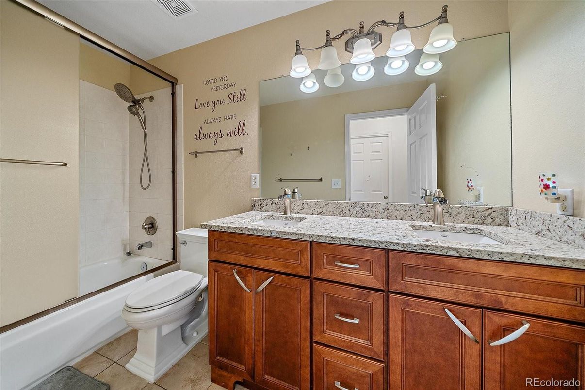 Bathroom, Dual Sink Vanities, Glass Shower, Interior