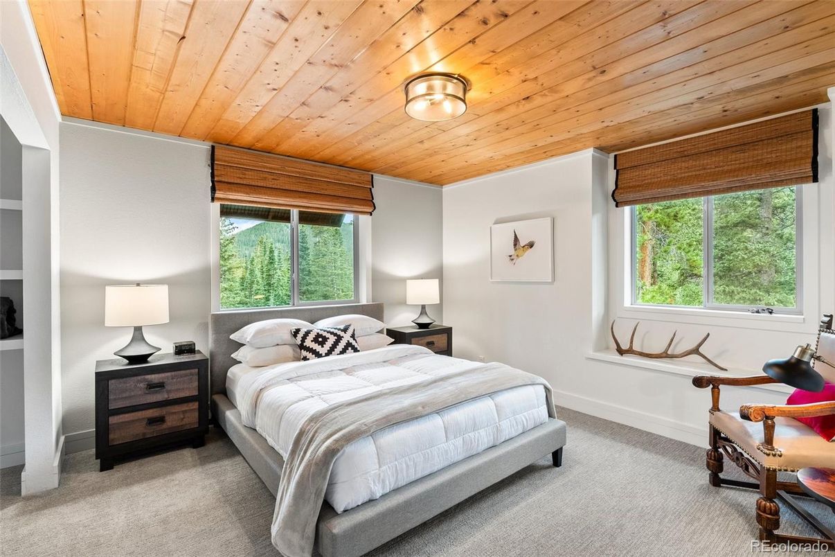 Bedroom, Interior, Wooden Ceilings