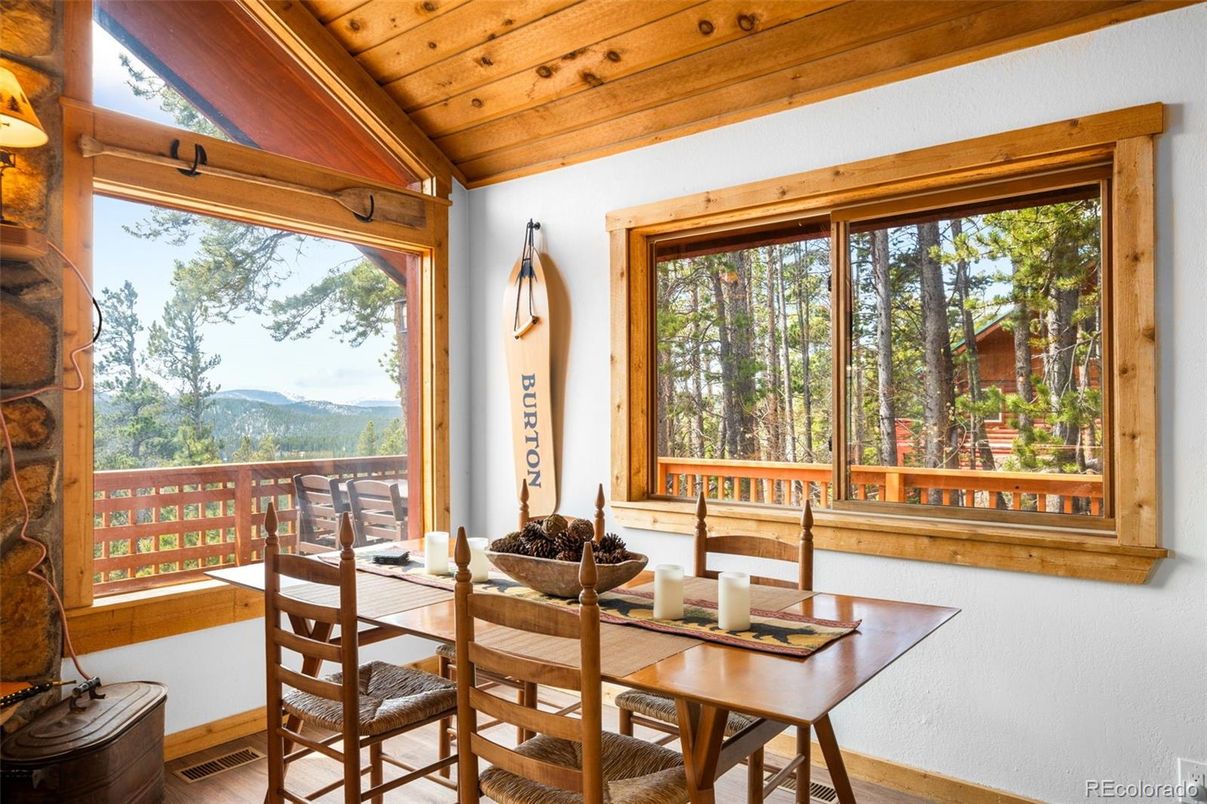 Dining room, Interior, Wooden Beams, Wooden Ceilings, Wood Texture Flooring
