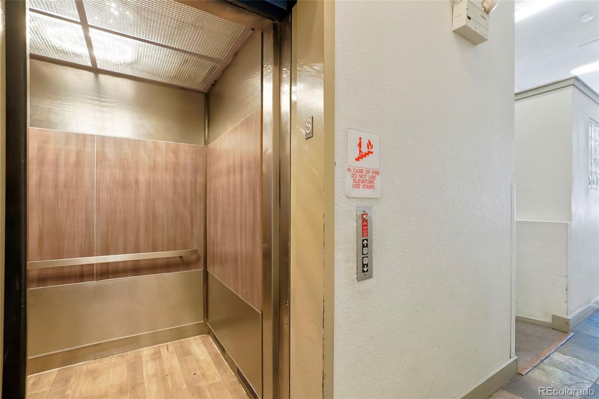 Elevator, Interior, Wood Texture Flooring, Wooden Walls