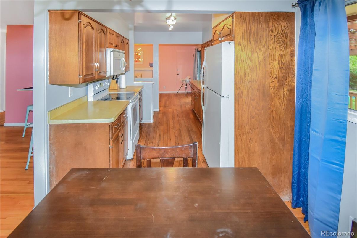Interior, Kitchen, Wood Texture Flooring