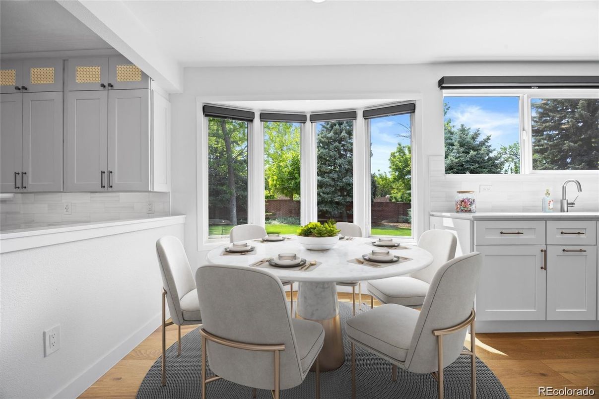 Dining room, Interior, Wood Texture Flooring