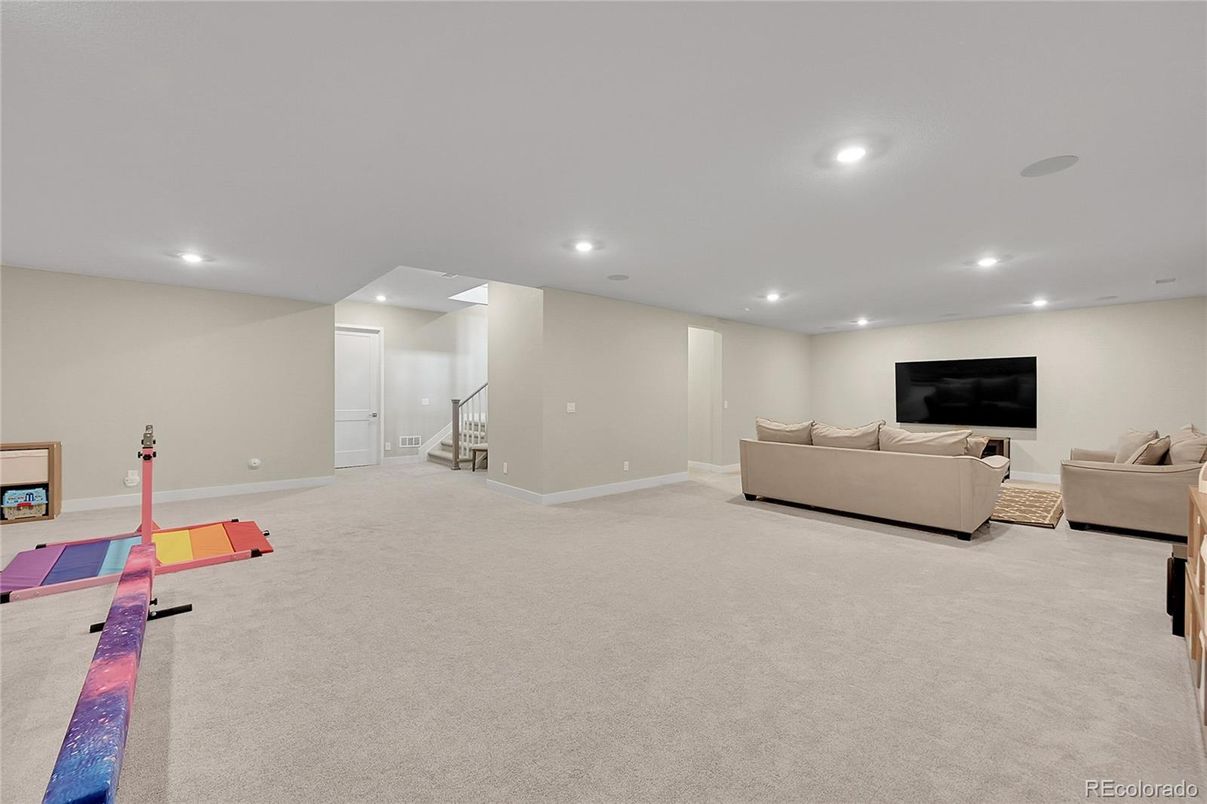 Interior, Living room, Recessed Lighting