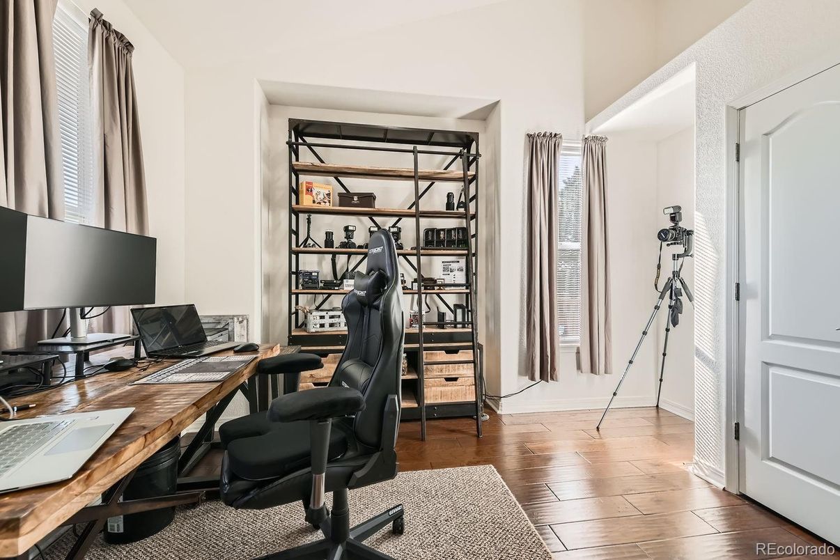 Home Office, Interior, Wood Texture Flooring