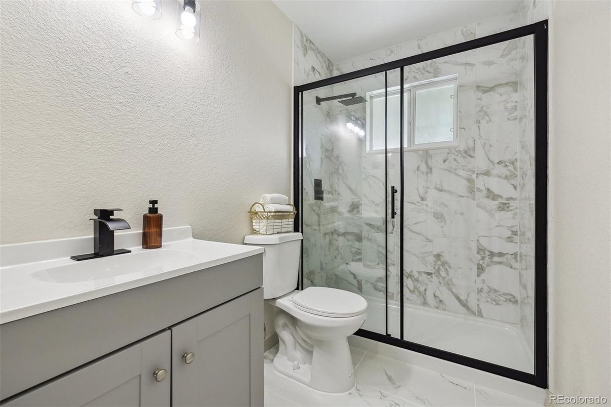 Bathroom, Glass Shower, Interior, Marble, Marble Walls