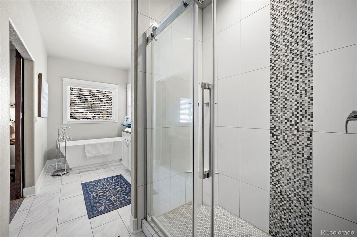 Bathroom, Glass Shower, Interior, Marble