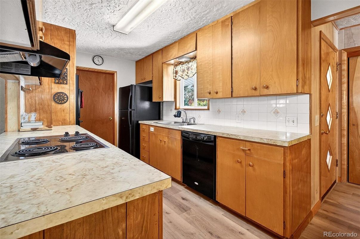 Interior, Kitchen, Wood Texture Flooring