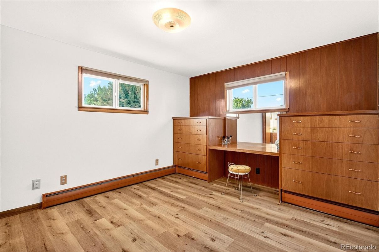 Home Office, Interior, Wood Texture Flooring, Wooden Walls
