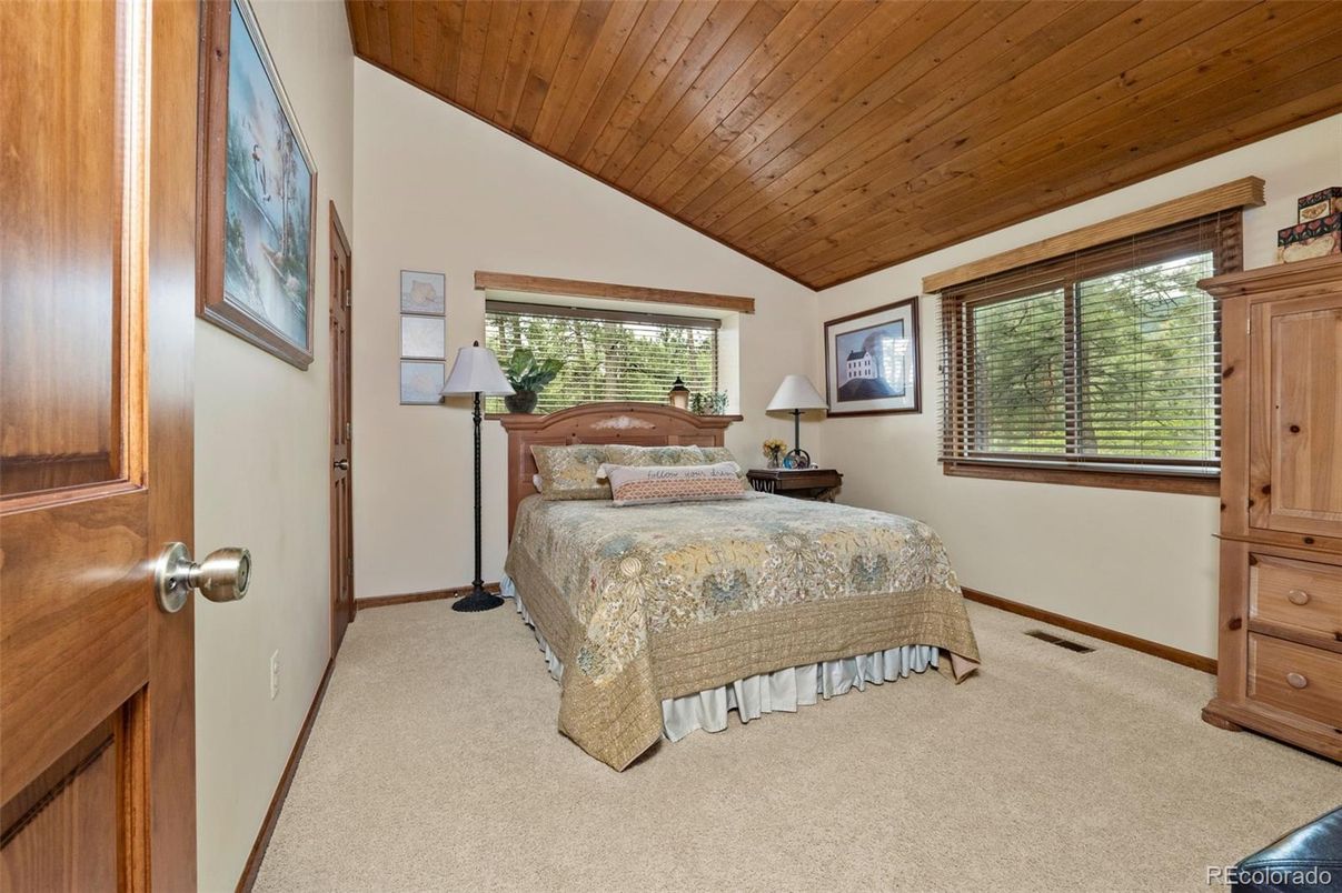 Bedroom, Interior, Wooden Ceilings