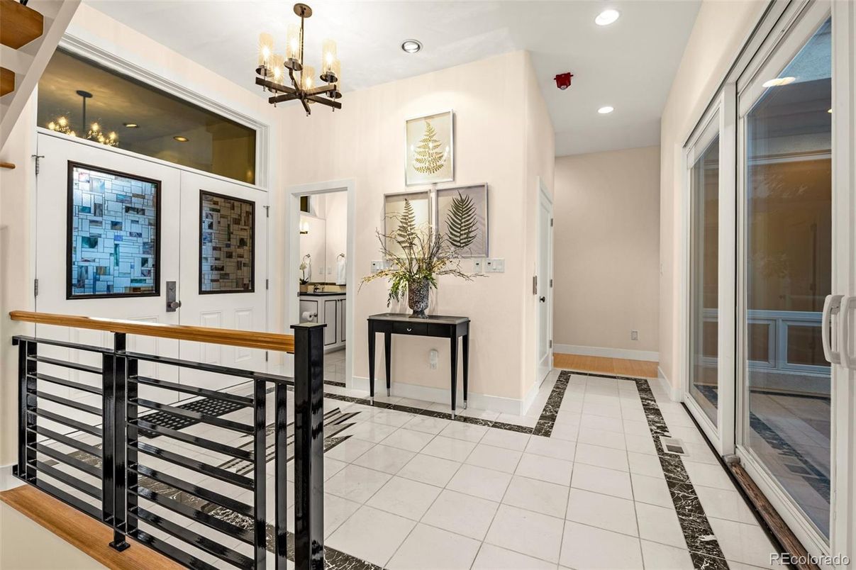 Chandelier, Interior, Recessed Lighting