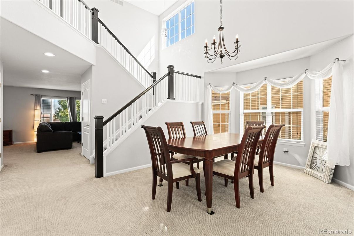 Chandelier, Dining room, Interior, Recessed Lighting